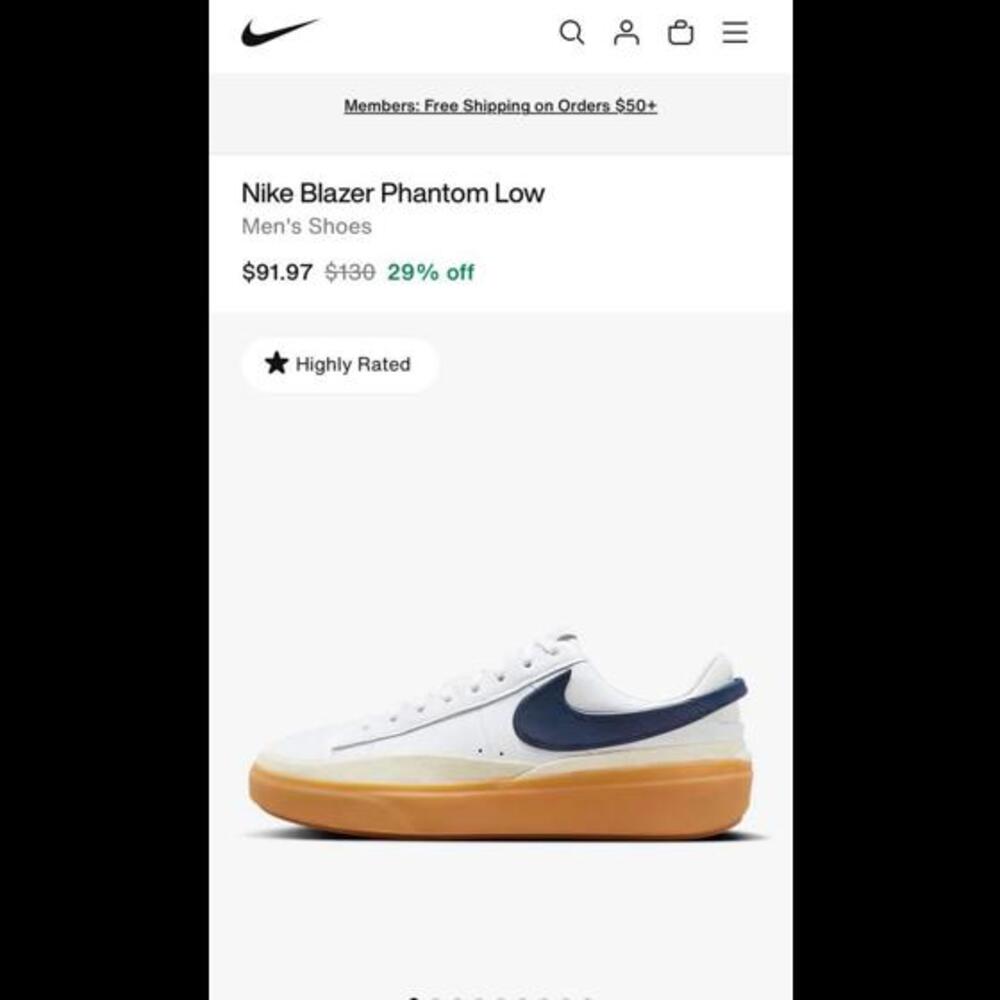 Nike Blazer Phantom Low 7.5 Mens